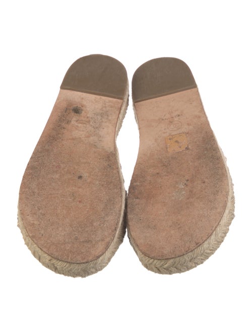 Chanel Interlocking CC Logo Leather Espadrilles