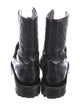 Chanel Interlocking CC Logo Leather Combat Boots