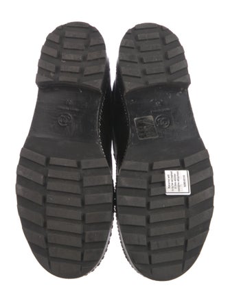 Chanel Interlocking CC Logo Leather Combat Boots