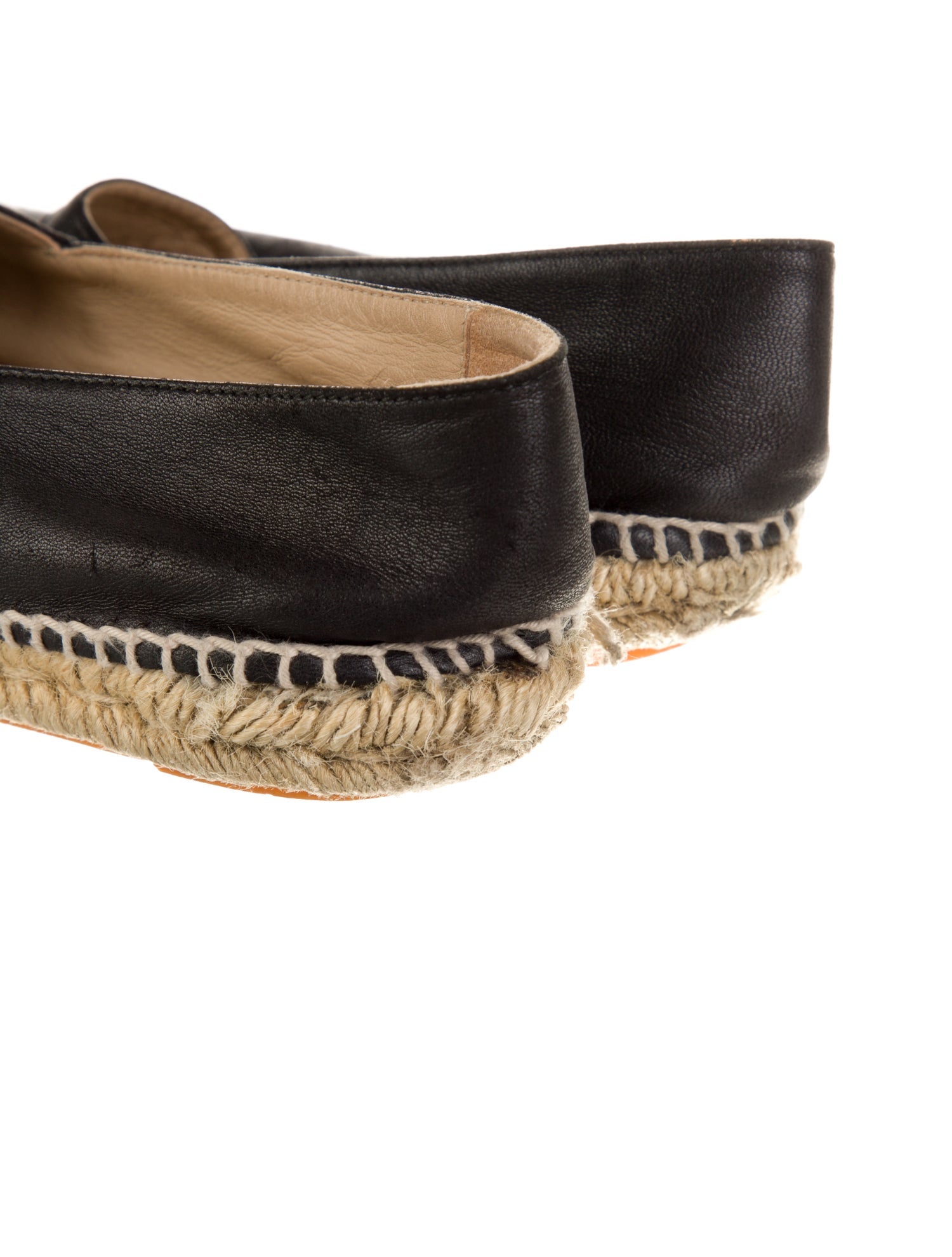 Chanel Interlocking CC Logo Leather Espadrilles