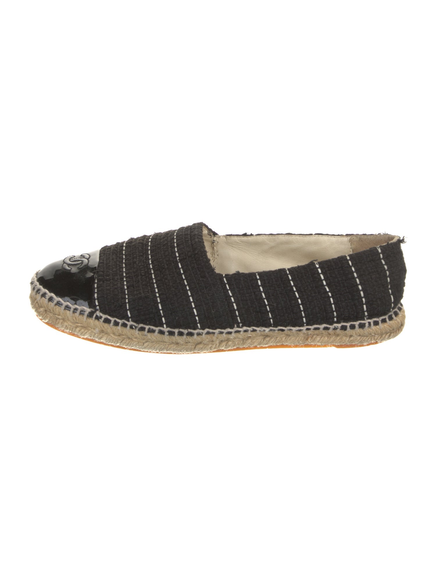 Chanel Interlocking CC Logo Tweed Espadrilles
