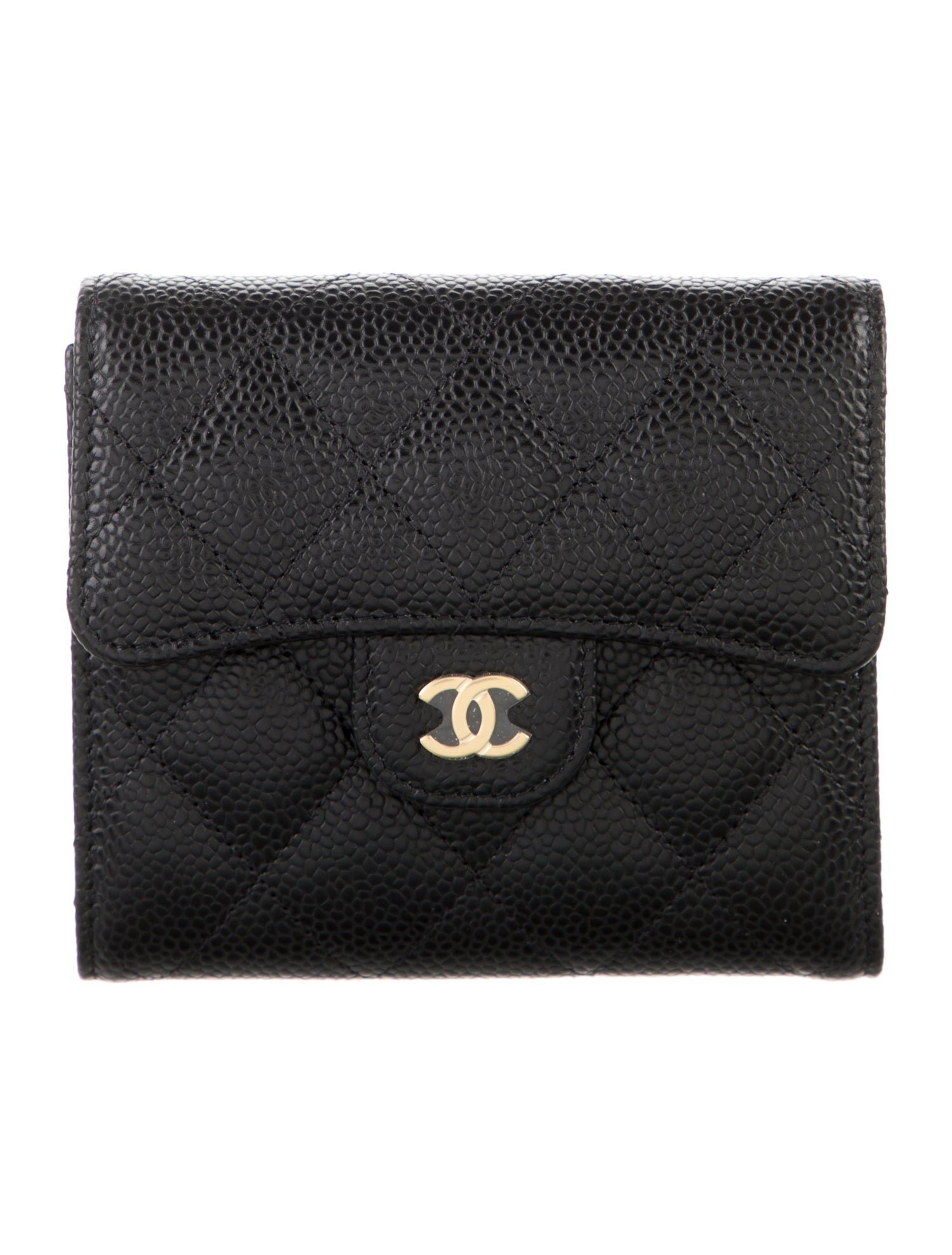Chanel Classic Flap Compact Wallet Interlocking CC Logo Wallet w/ Tags