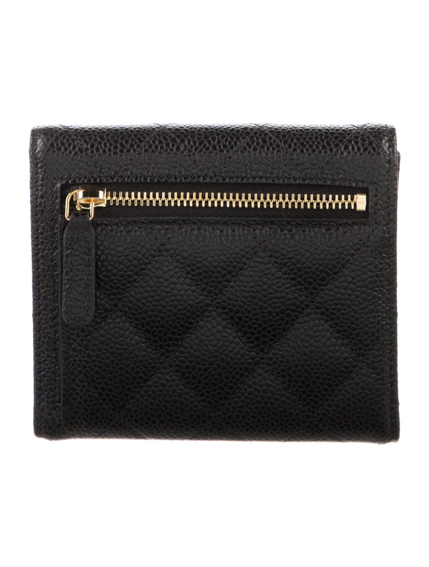 Chanel Classic Flap Compact Wallet Interlocking CC Logo Wallet w/ Tags