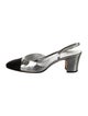 Chanel Interlocking CC Logo Patent Leather Slingback Pumps
