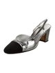 Chanel Interlocking CC Logo Patent Leather Slingback Pumps
