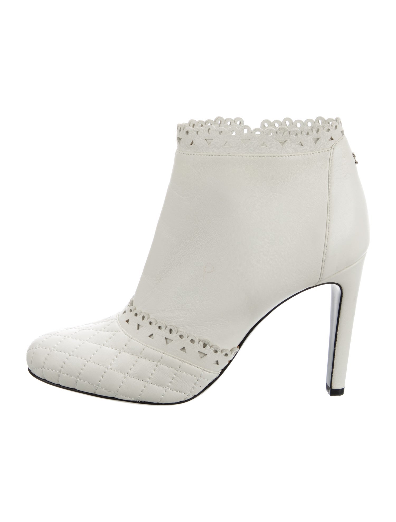 Chanel Interlocking CC Logo Leather Boots