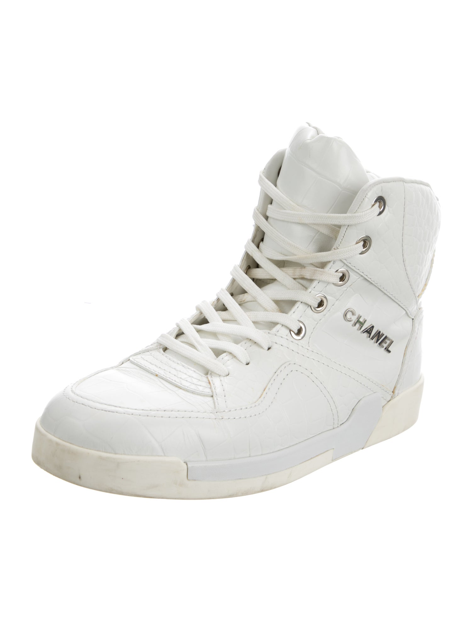 Chanel Leather Printed Sneakers