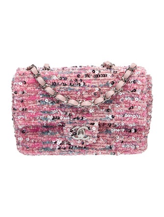 Chanel Rectangular Mini Sequin Classic Single Flap Bag