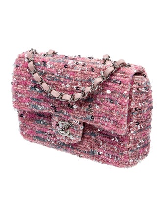 Chanel Rectangular Mini Sequin Classic Single Flap Bag