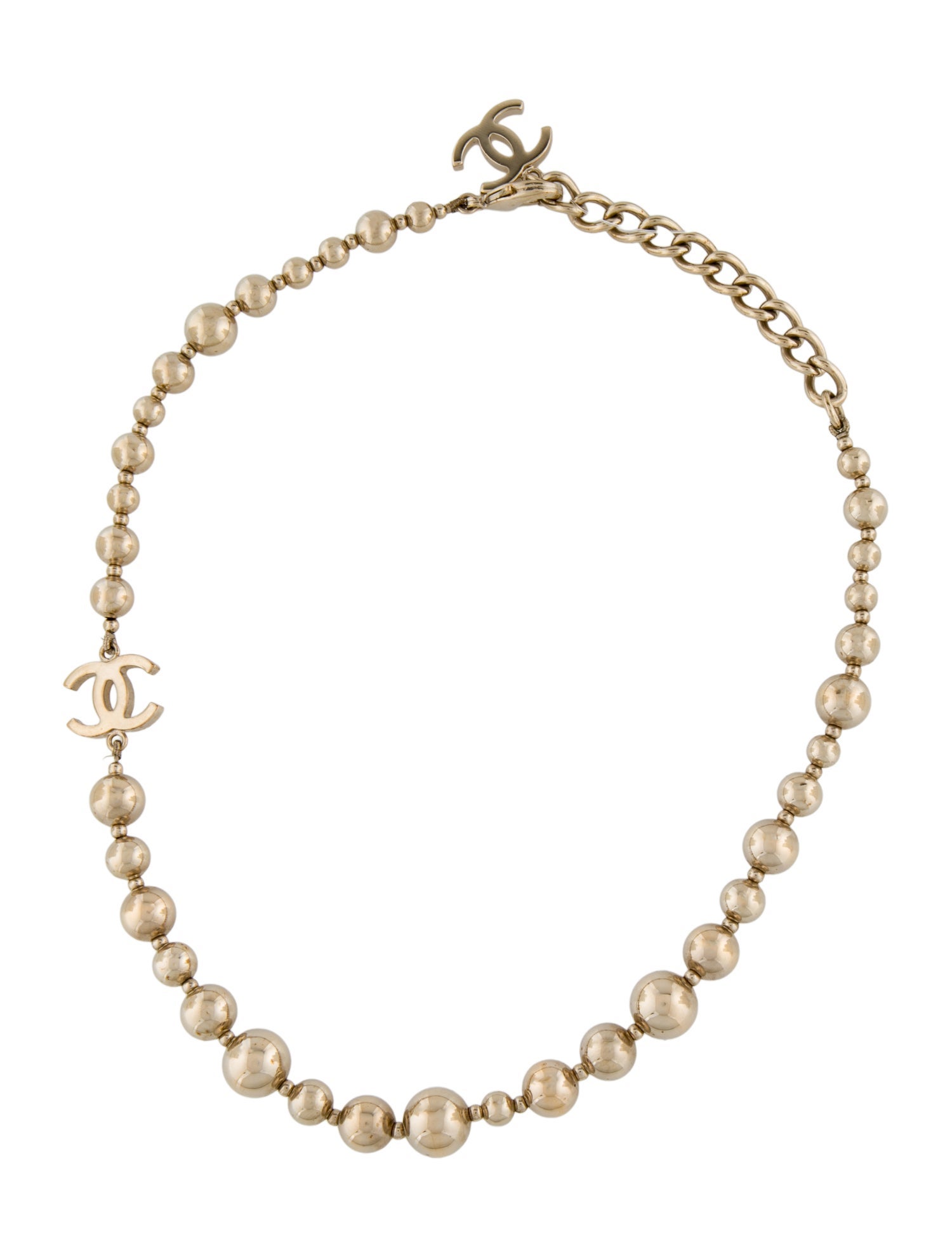 Chanel 2021 CC Bead Collar Necklace