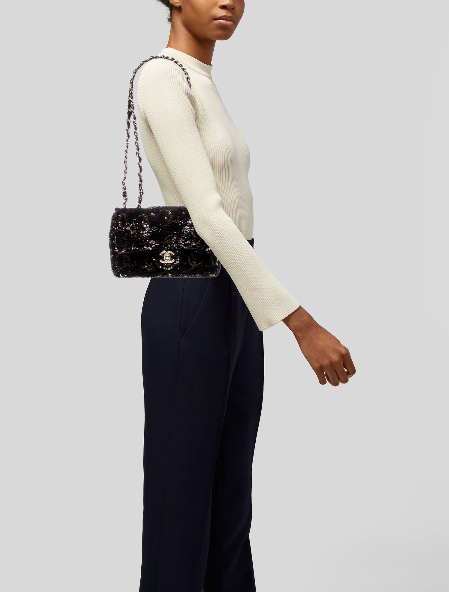 Chanel Small Sequin Classic Single Flap Bag