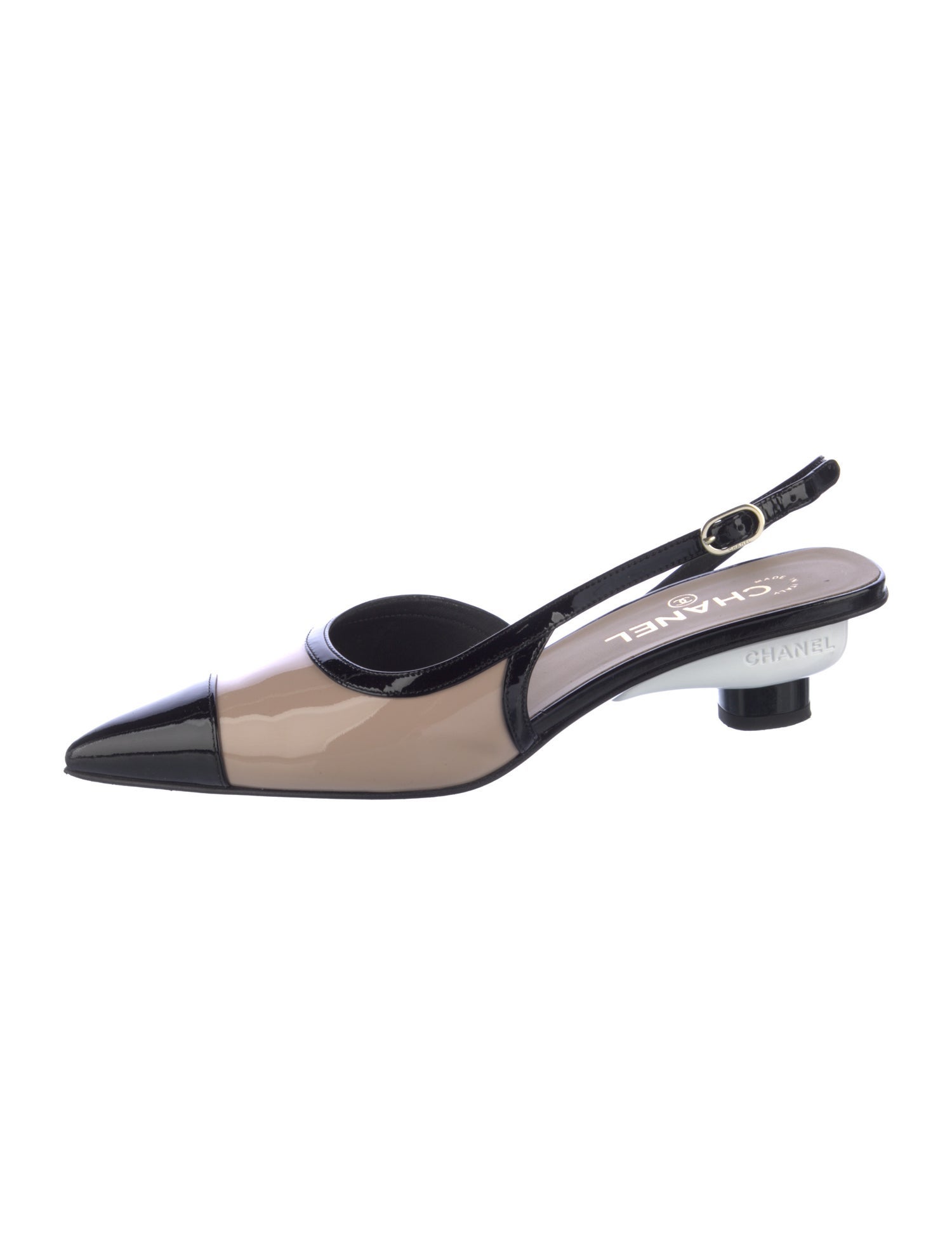 Chanel 2024 Patent Leather Slingback Flats