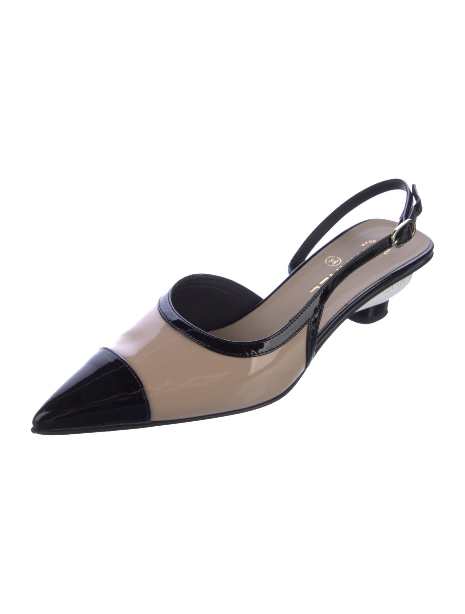 Chanel 2024 Patent Leather Slingback Flats