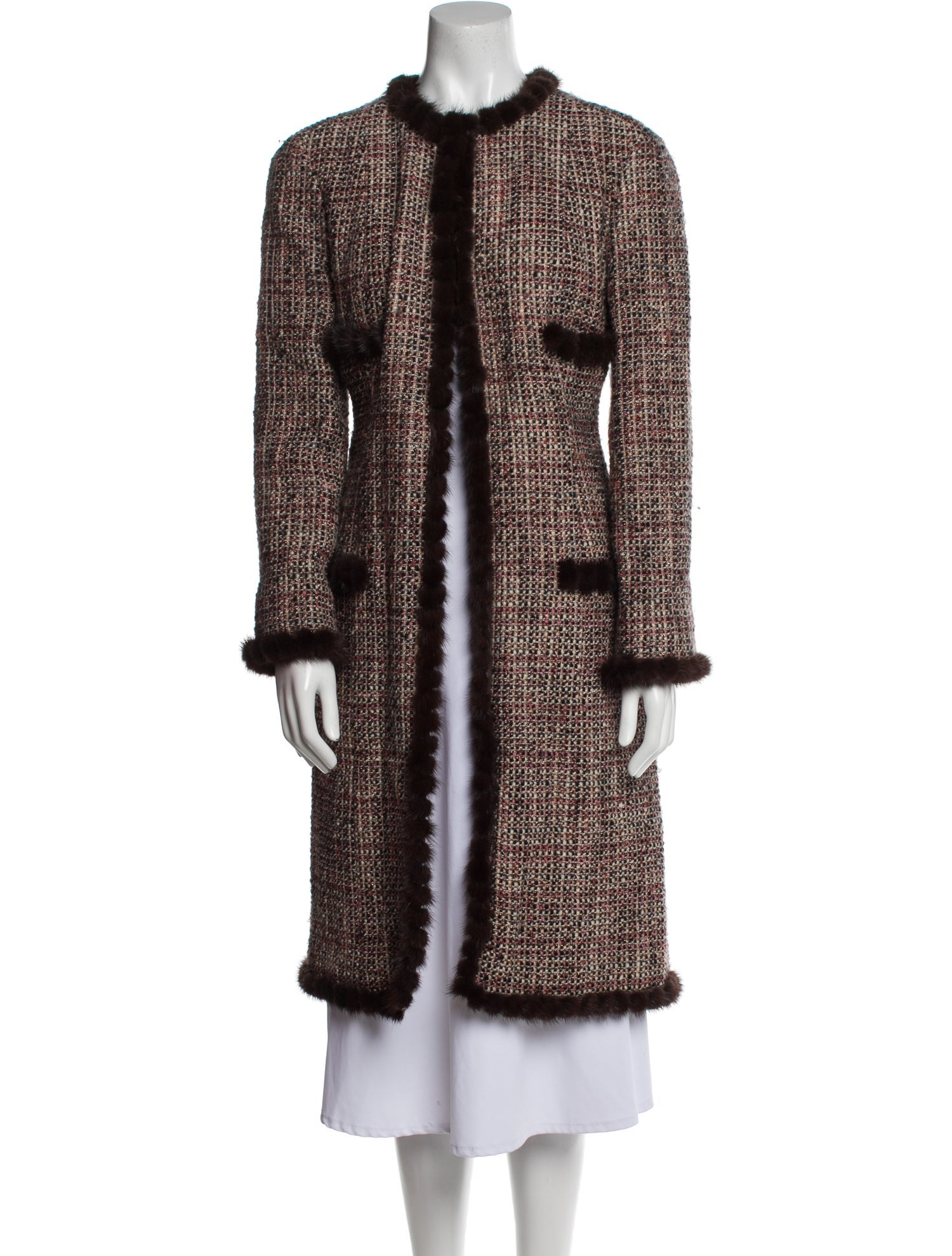 Chanel Vintage 2003 Faux Fur Coat