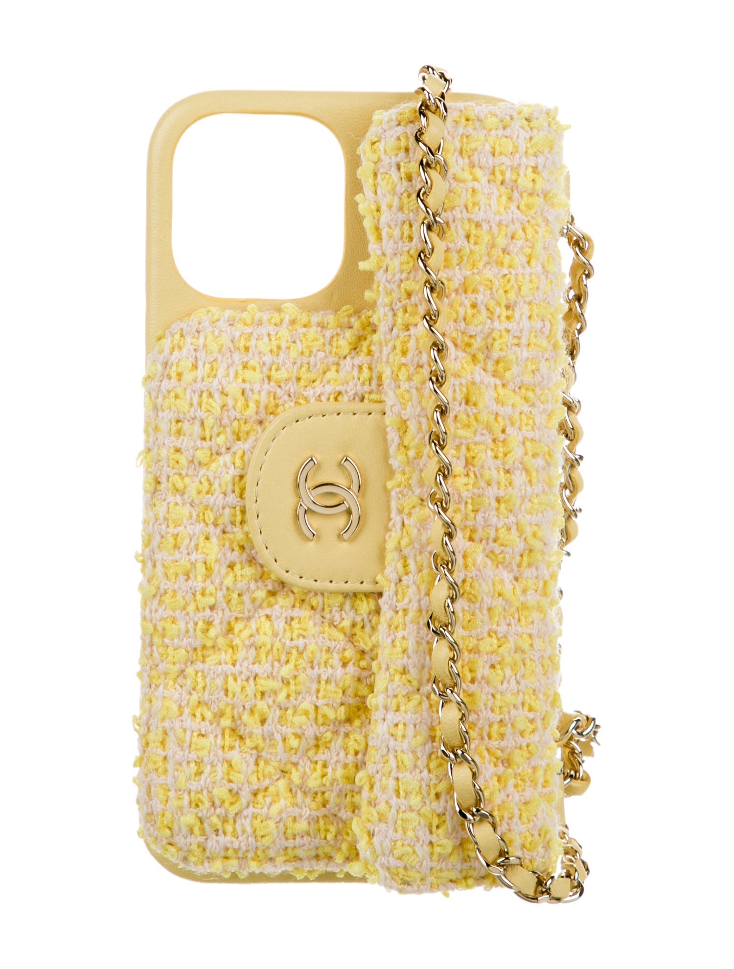 Chanel Tweed O-Phone Holder w/ Chain