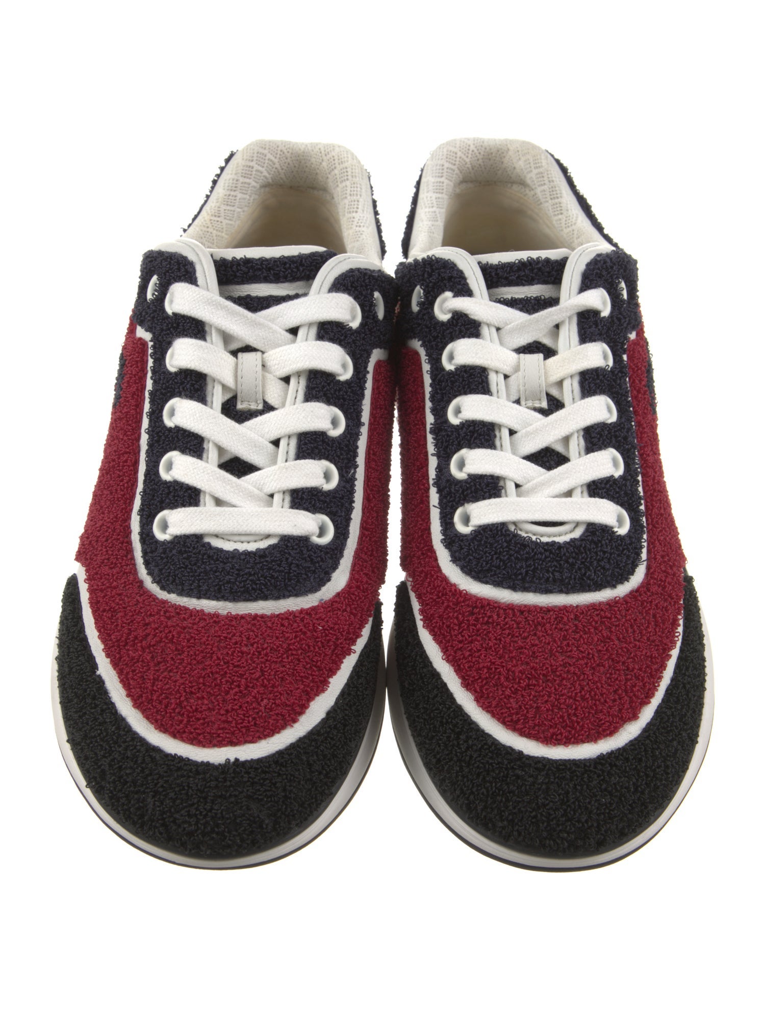 Chanel Interlocking CC Logo Terry Cloth Sneakers