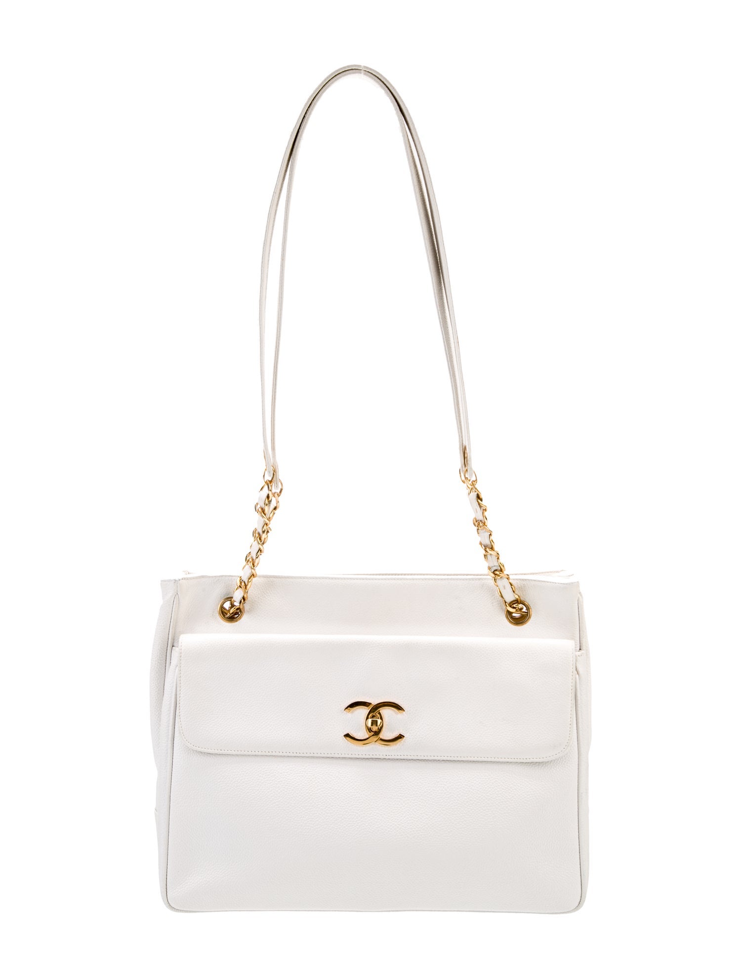 Chanel Caviar Front Pocket Shoulder Bag
