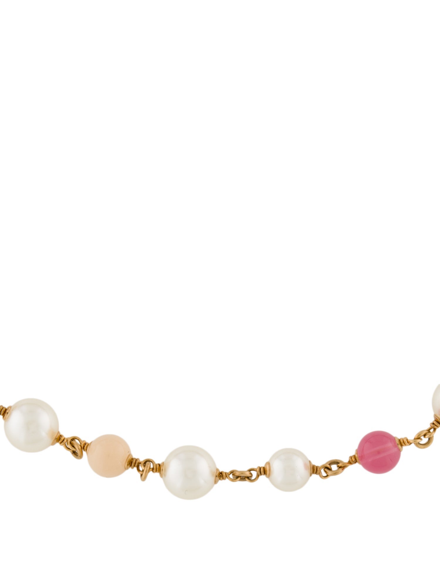 Chanel Faux Pearl & Resin CC Collar Necklace