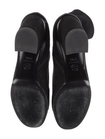 Chanel Interlocking CC Logo Suede Boots