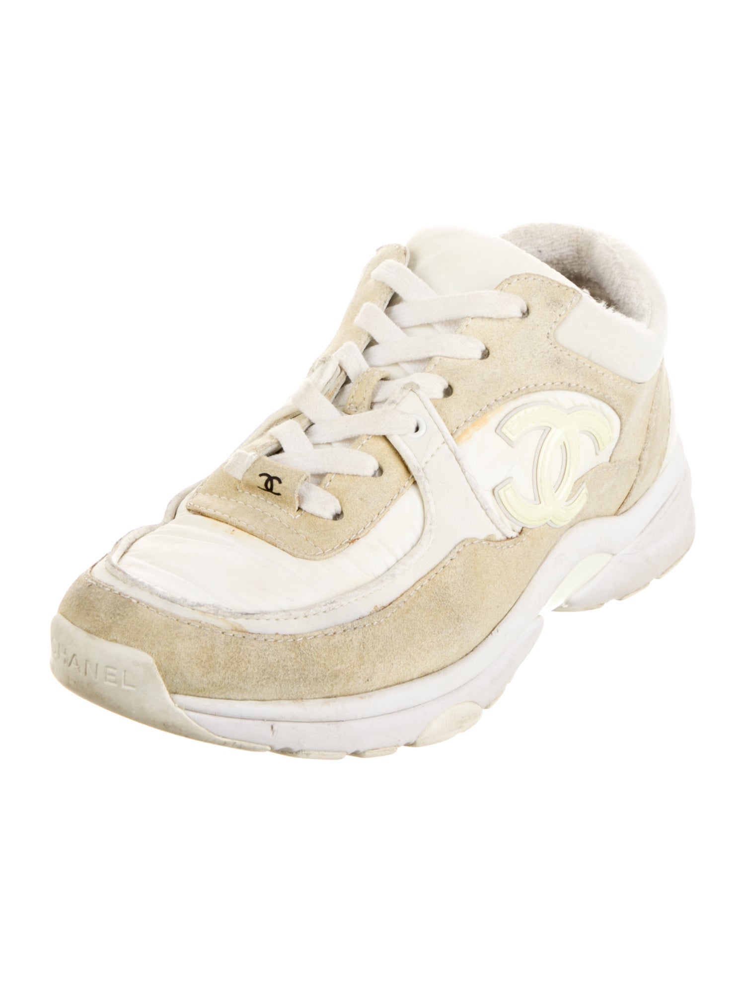 Chanel Interlocking CC Logo Suede Chunky Sneakers