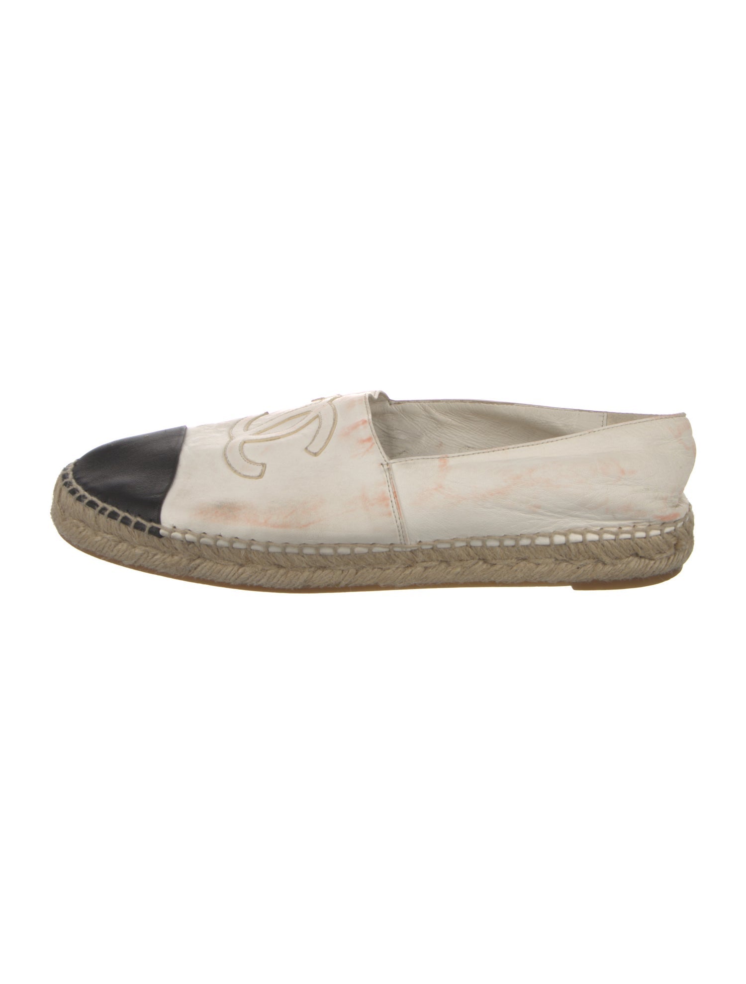 Chanel Interlocking CC Logo Lambskin Espadrilles