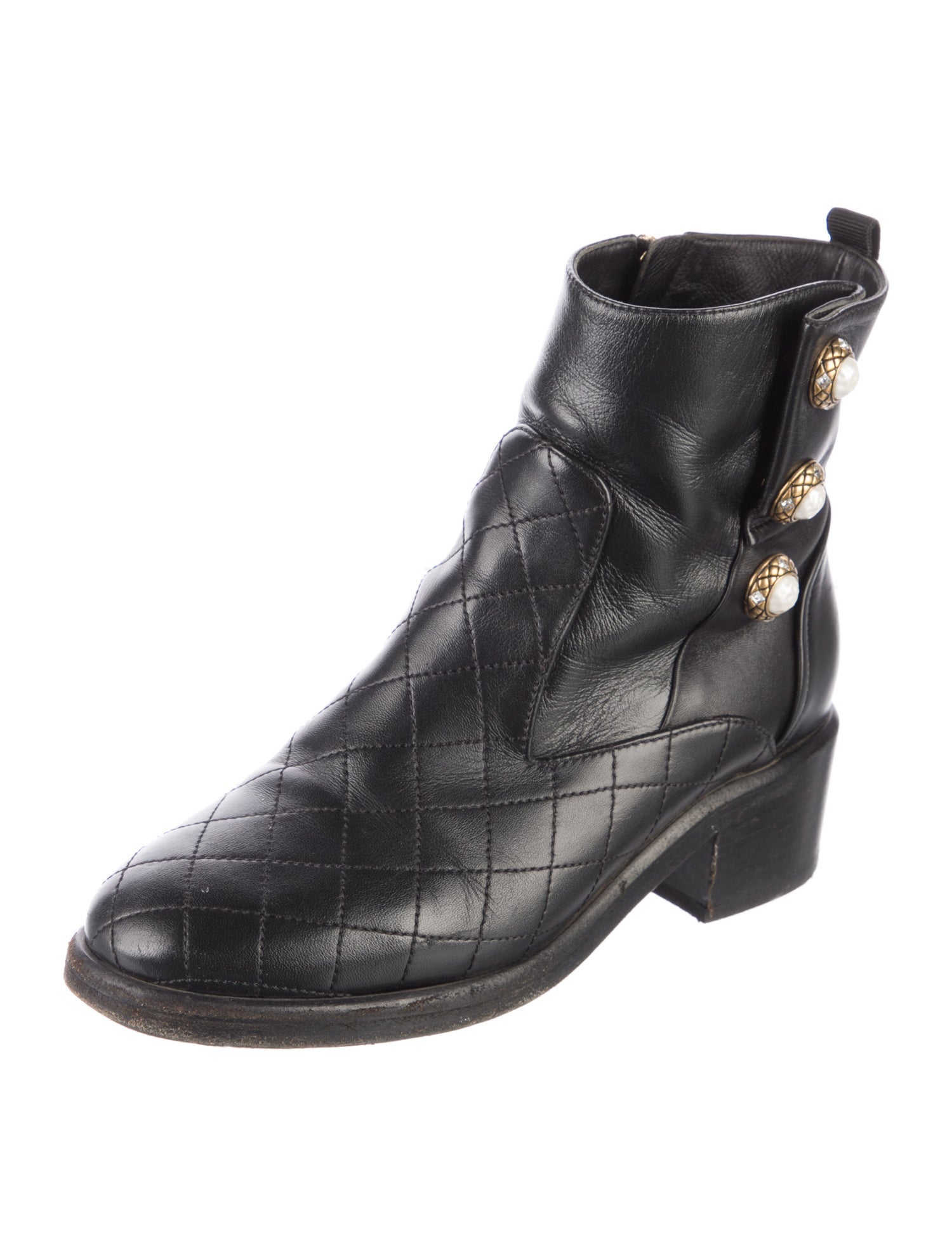 Chanel 2017 Interlocking CC Logo Boots