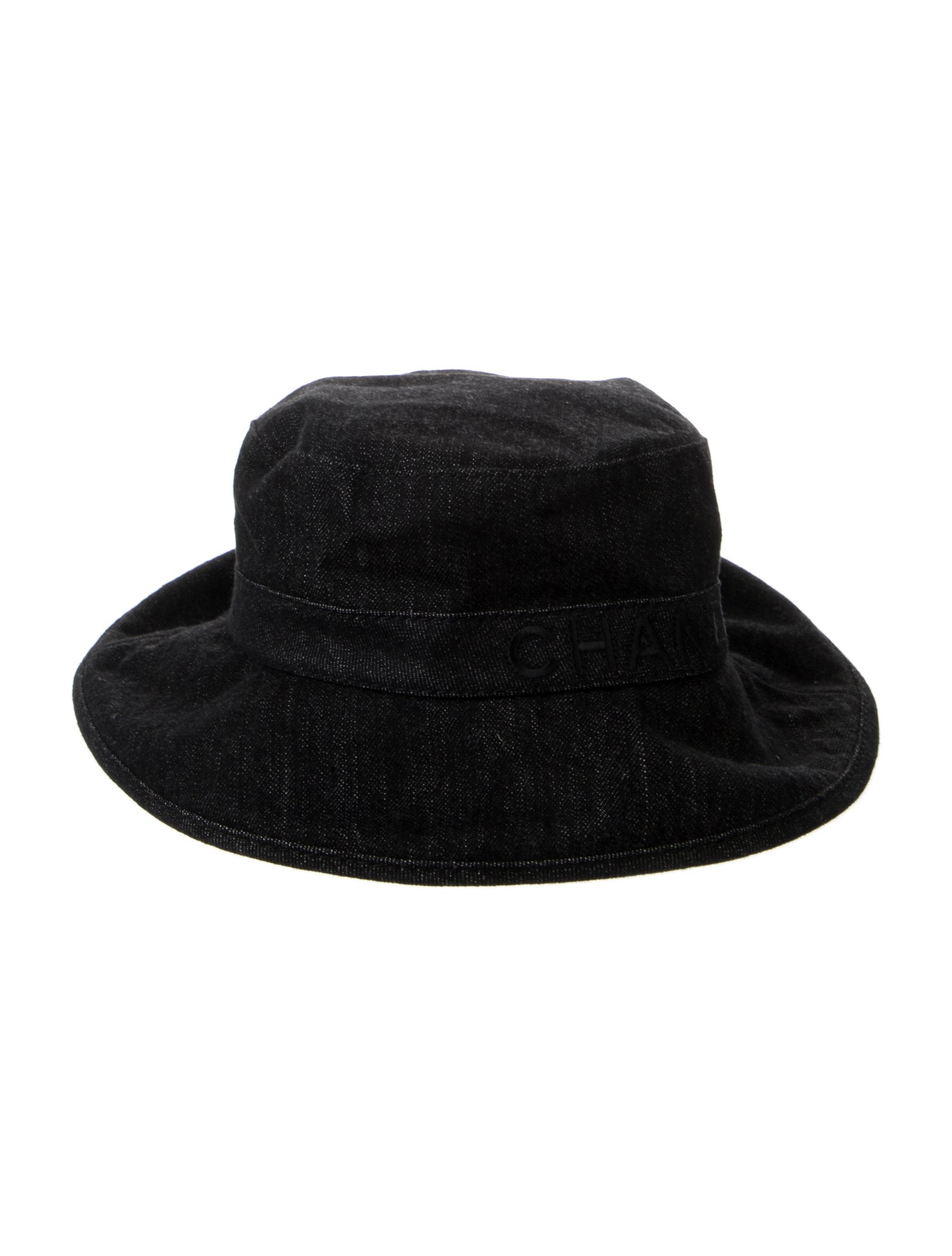 Chanel Embroidered Denim Bucket Hat