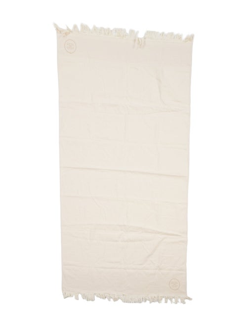 Chanel Cotton Quilted CC Beach Towel Pouch Set