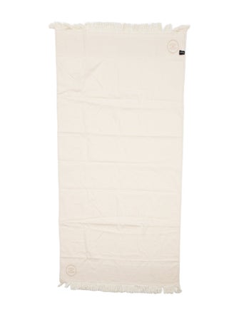 Chanel Cotton Quilted CC Beach Towel Pouch Set