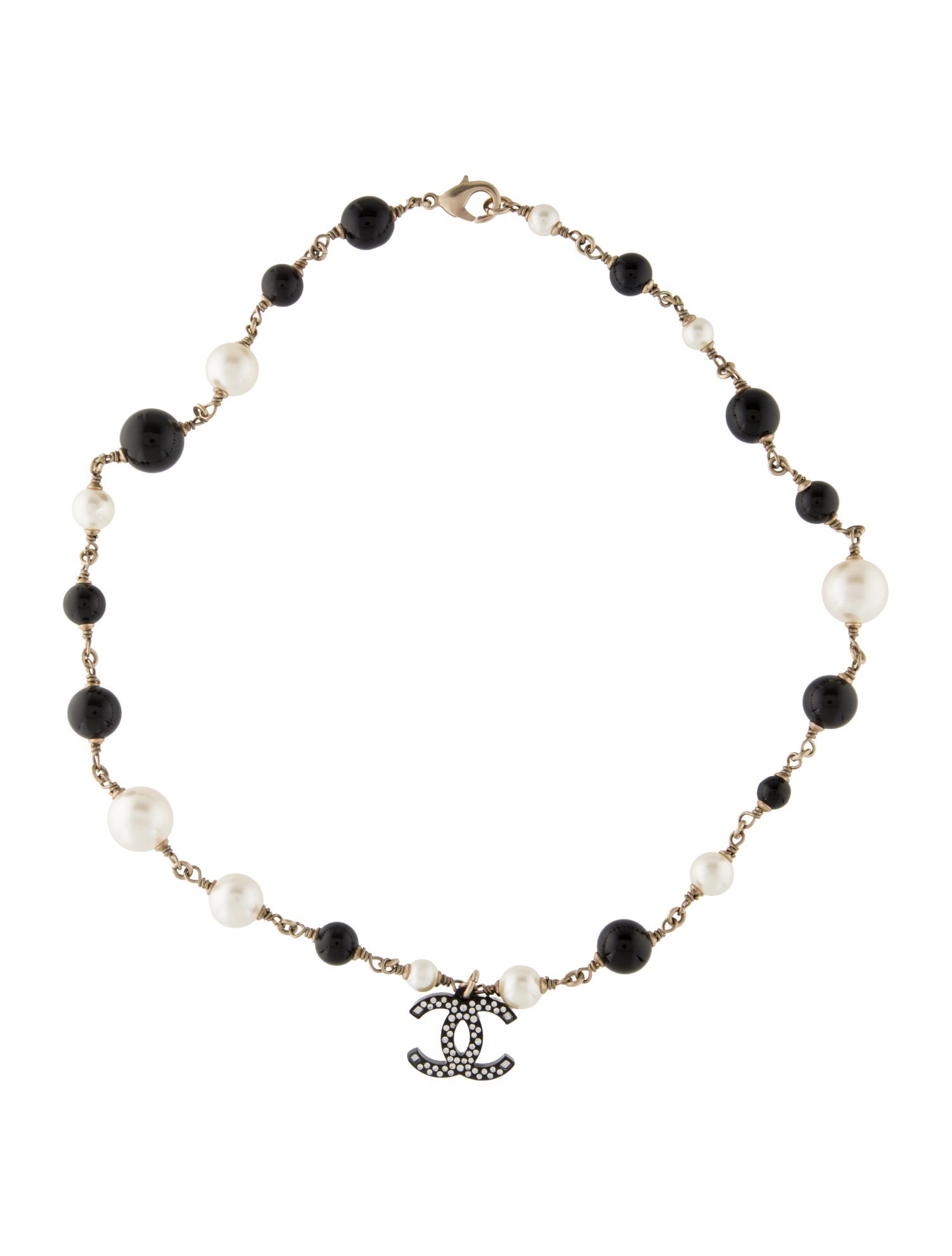 Chanel Strass, Faux Pearl & Resin Collar Pendant Necklace