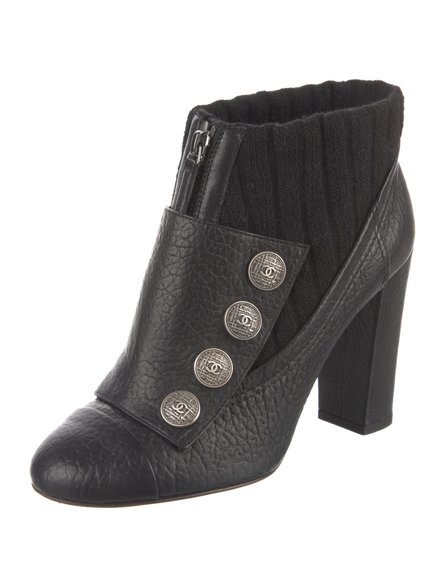 Chanel 2013 Interlocking CC Logo Lace-Up Boots