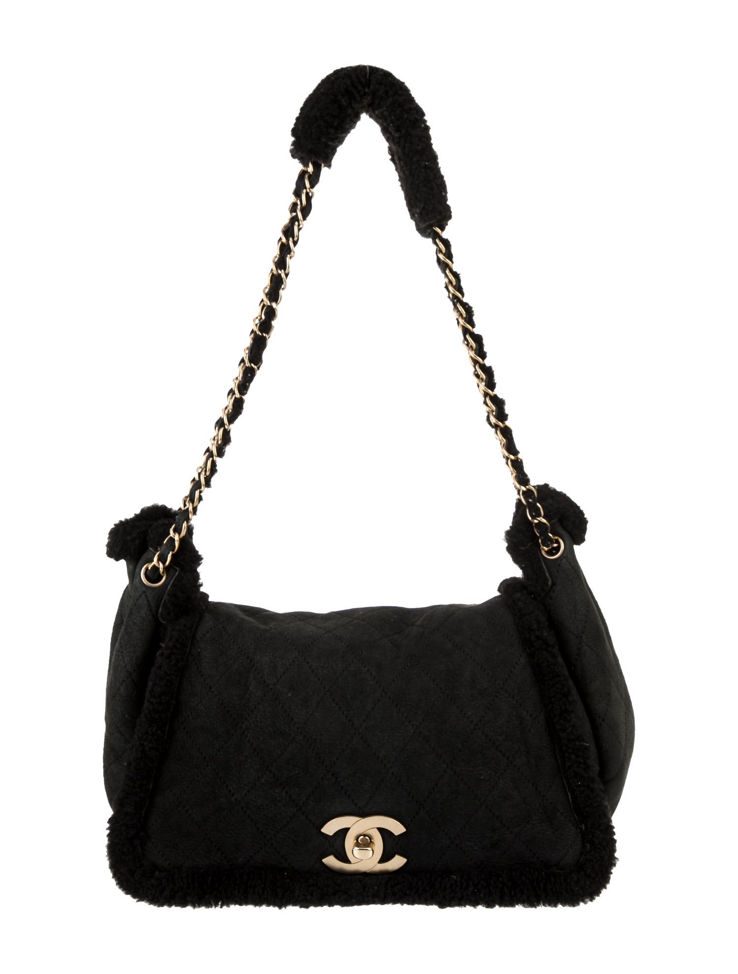 Chanel Shearling Accordion Flap Bag