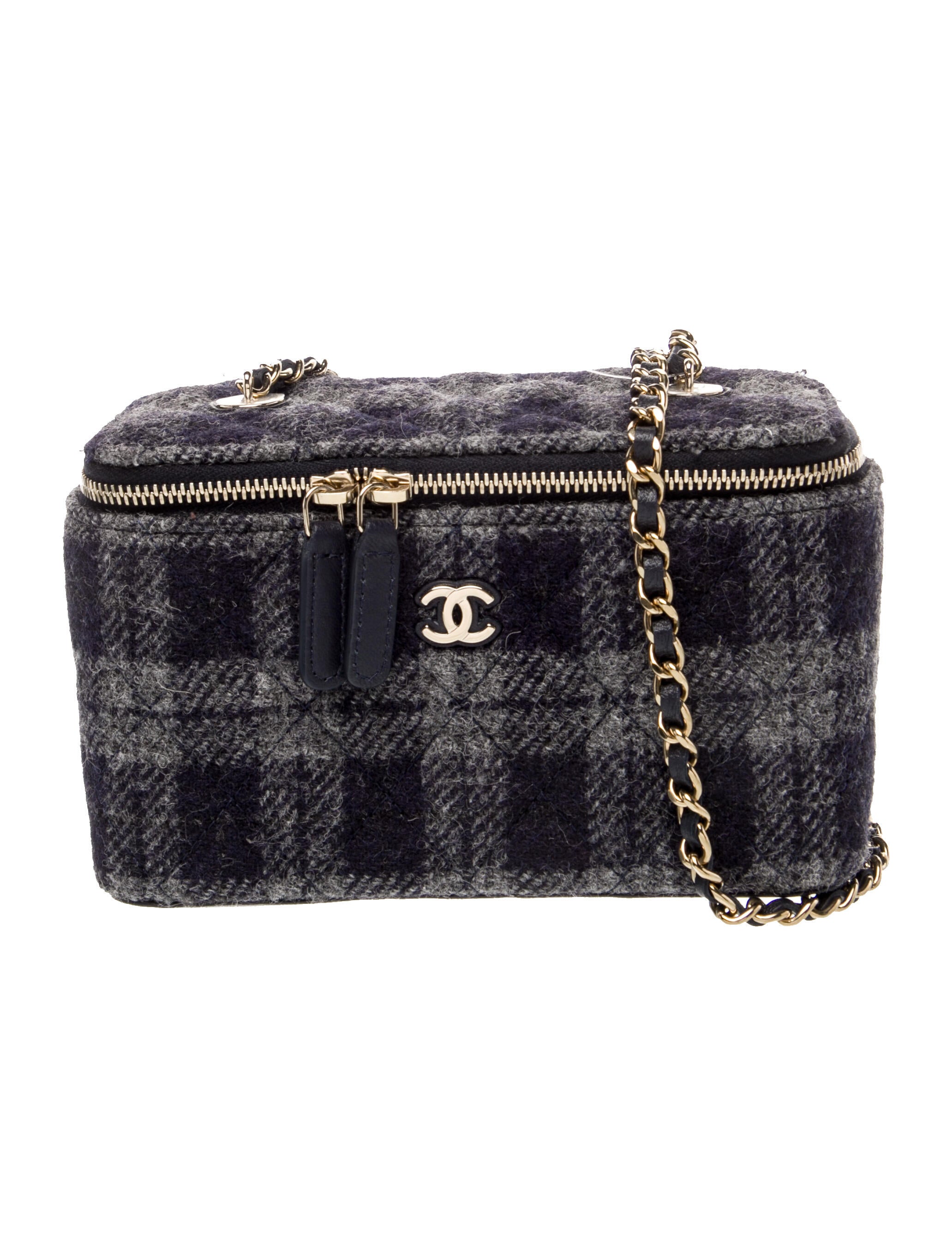 Chanel Plaid Small Vanity Case