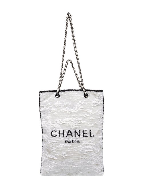Chanel Sequin Logo Tote