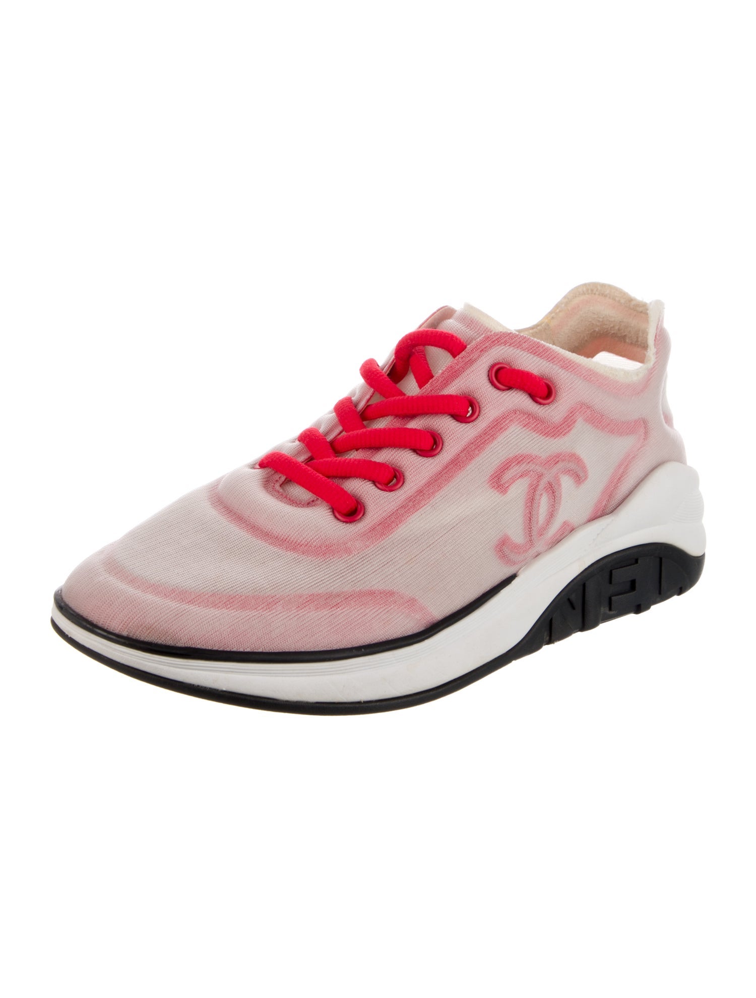 Chanel Interlocking CC Logo Mesh Sneakers