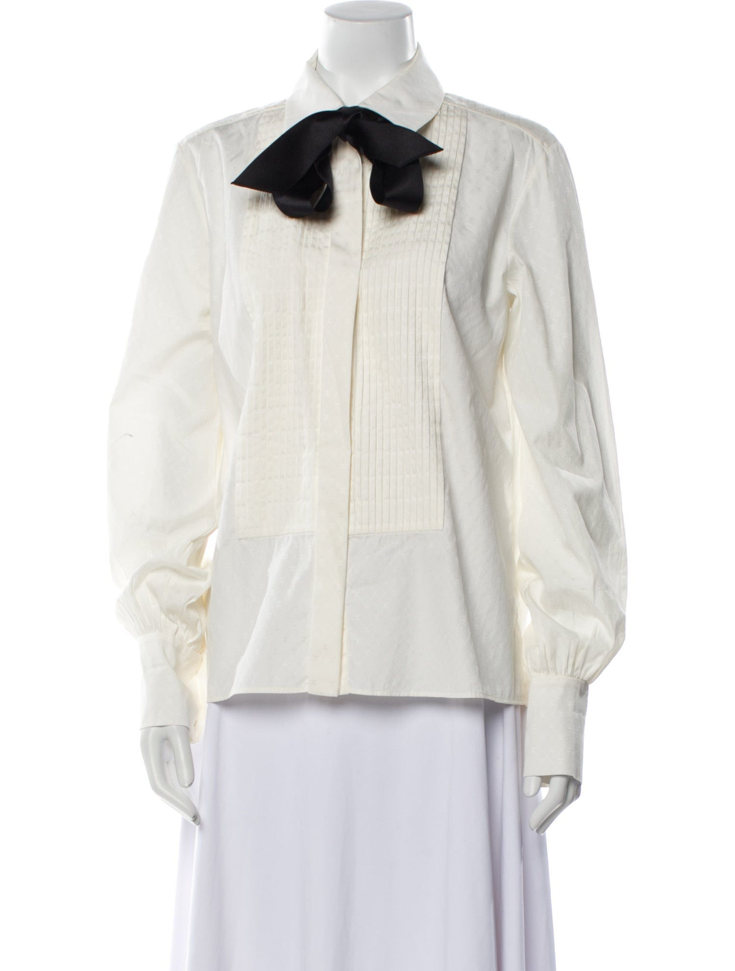 Chanel 2022 Long Sleeve Button-Up Top