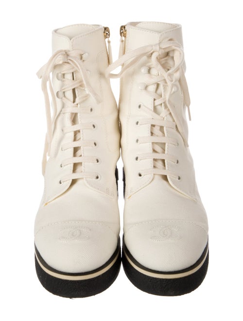 Chanel 2021 Interlocking CC Logo Combat Boots