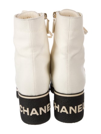 Chanel 2021 Interlocking CC Logo Combat Boots
