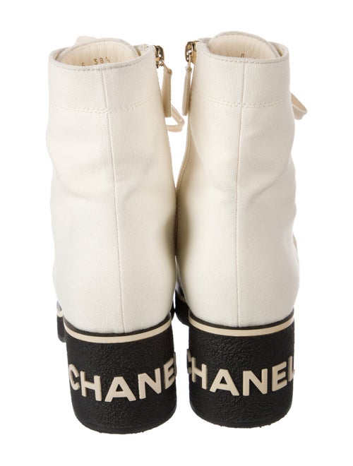 Chanel 2021 Interlocking CC Logo Combat Boots