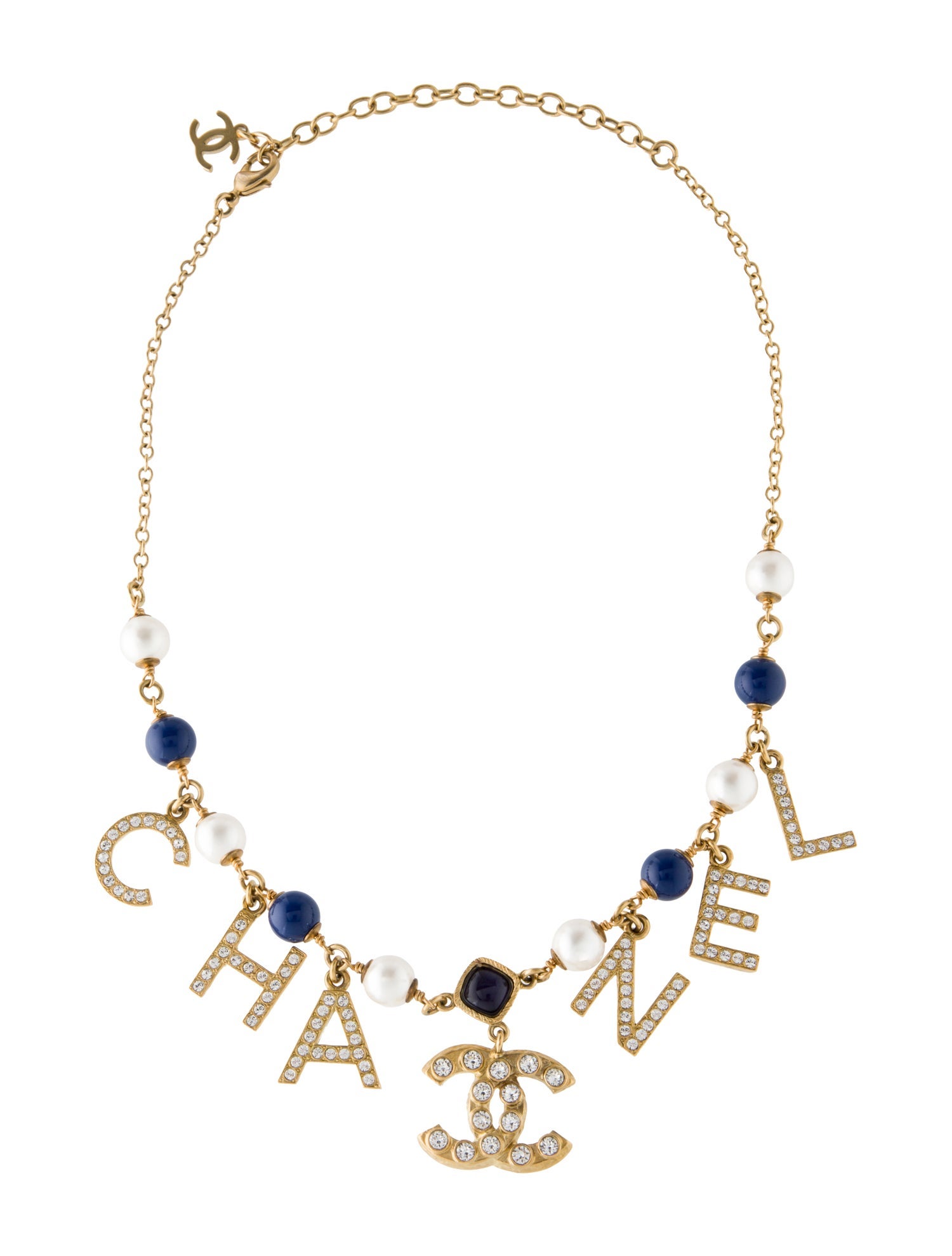 Chanel Faux Pearl, Strass & Resin Necklace
