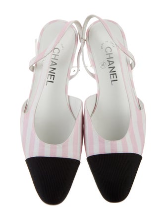 Chanel Interlocking CC Logo Slingback Flats