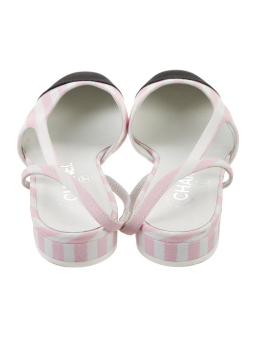 Chanel Interlocking CC Logo Slingback Flats