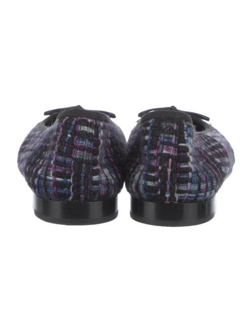 Chanel Interlocking CC Logo Tweed Flats
