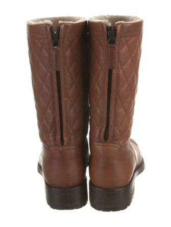 Chanel Interlocking CC Logo Leather Boots