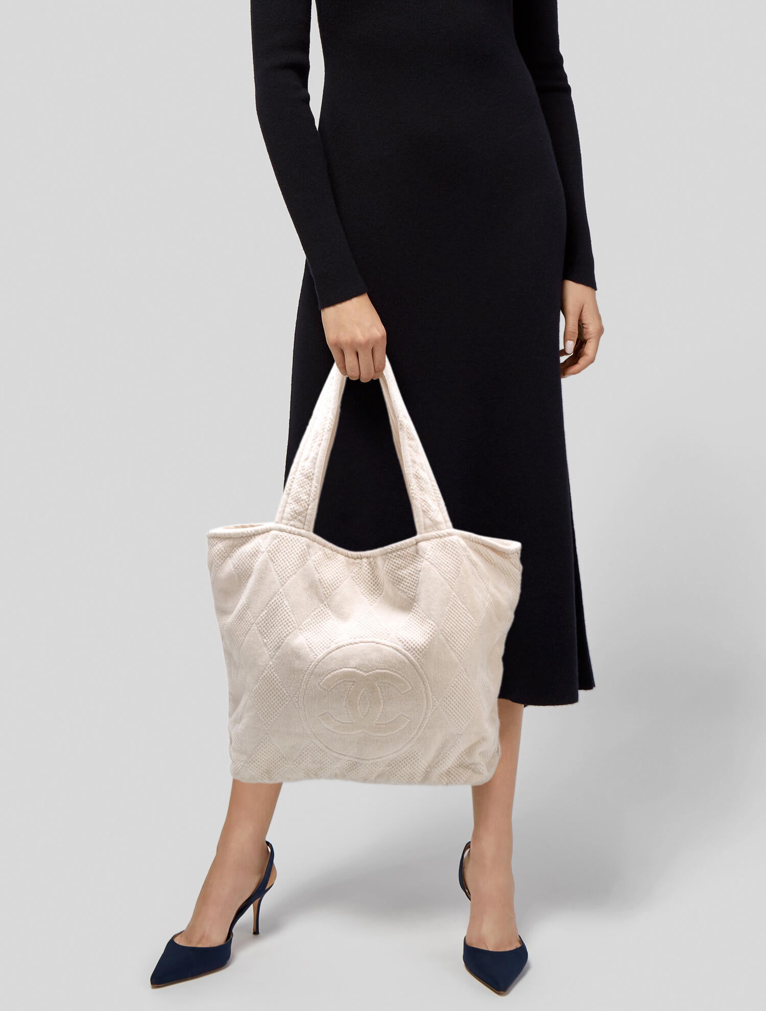 Chanel 2023 Terry Cloth CC Beach Tote