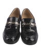 Chanel Interlocking CC Logo Patent Leather Loafers