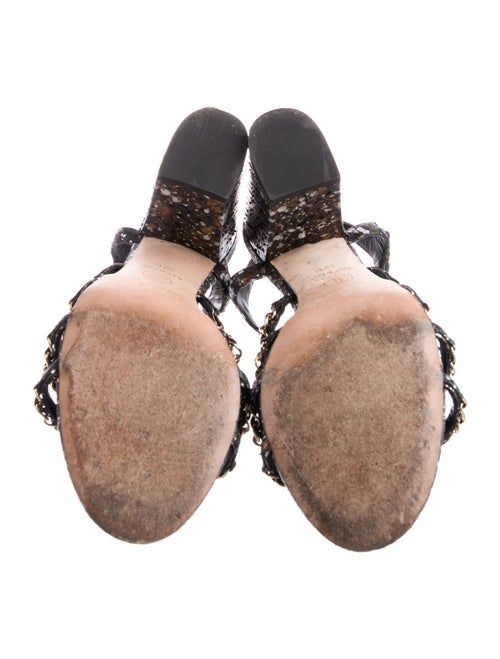 Chanel 2017 Quilted Pattern Slingback Sandals