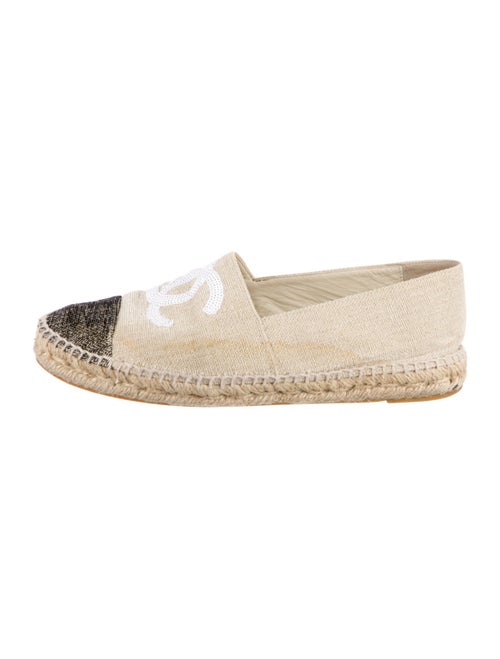 Chanel Interlocking CC Logo Canvas Espadrilles
