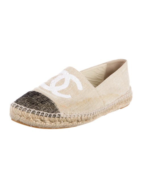 Chanel Interlocking CC Logo Canvas Espadrilles