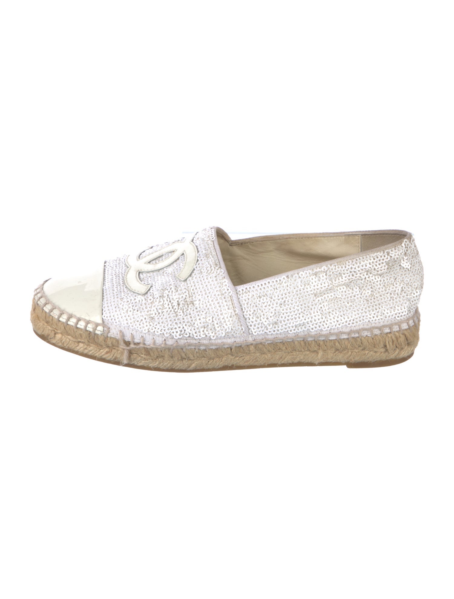 Chanel Interlocking CC Logo Sequins Espadrilles